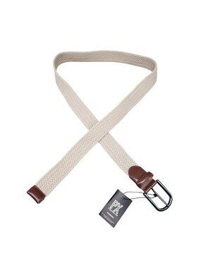 PX Belt Mens 44 Beige Braided Stretch Textile *NWT*